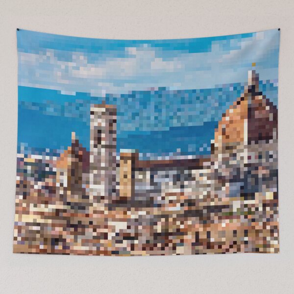 Artikelvorschau, Pixelierte Kathedrale von Florenz entworfen und verkauft von Potato Quality Prints.