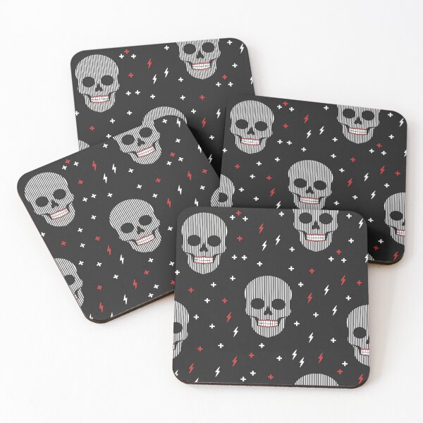 Item preview, Striped Skull Pattern – Gothic Sugar Skull Print designed and sold by alijun.