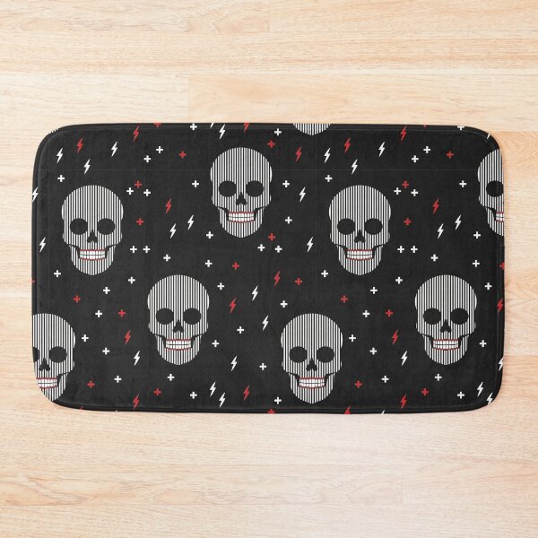 Item preview, Striped Skull Pattern – Gothic Sugar Skull Print designed and sold by alijun.