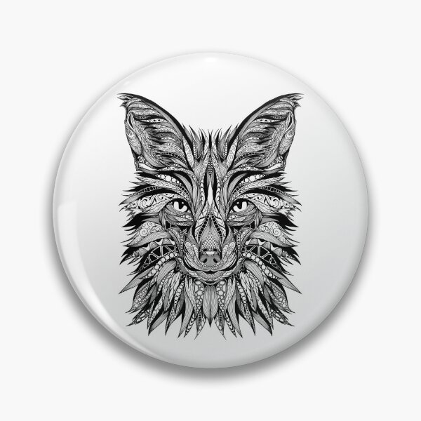 Item preview, Fox Wise Woods Creature Wildlife Ornament black designed and sold by PolaMaku.