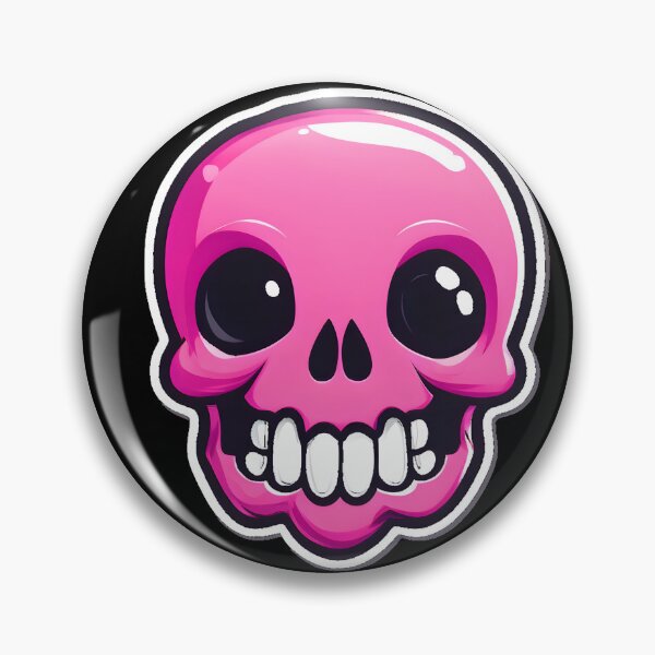 Item preview, Cute pink skull – Kawaii cartoon illustration designed and sold by CNYT Studio.