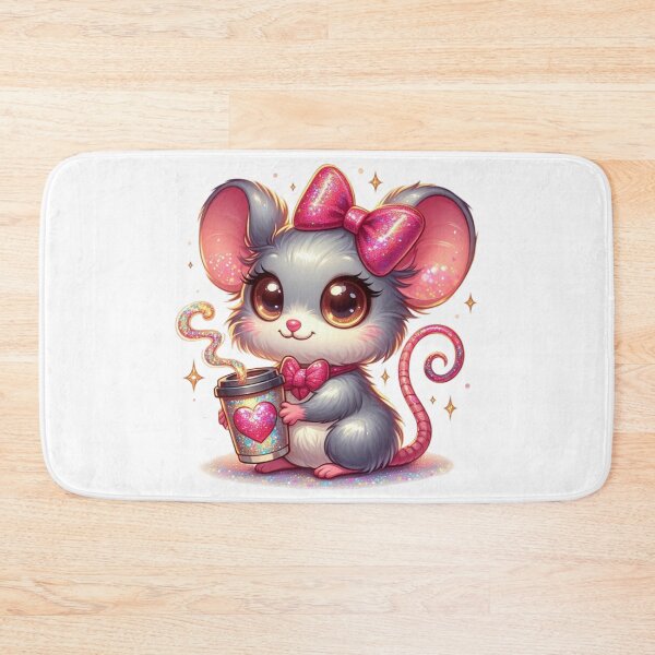 Item preview, Cute Mouse With Glitter Coffee Valentine Design designed and sold by Lulunza.