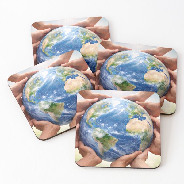 Item preview, Hands United Holding Earth Symbolizing Global Unity Environmental Responsibility Hope Cooperation Sustainability Together Future Humanity designed and sold by Mimoshi ⭐⭐⭐⭐⭐.