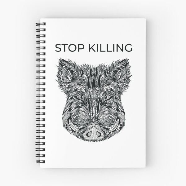Item preview, Boar Precious Woods Creature  Wildlife Ornament black stop killing designed and sold by PolaMaku.