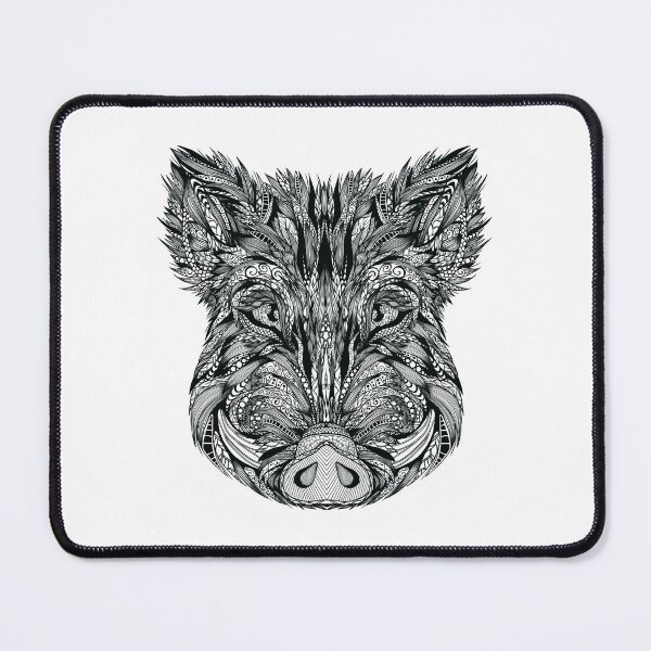 Item preview, Boar Precious Woods Creature Wildlife Ornament black stop killing designed and sold by PolaMaku.