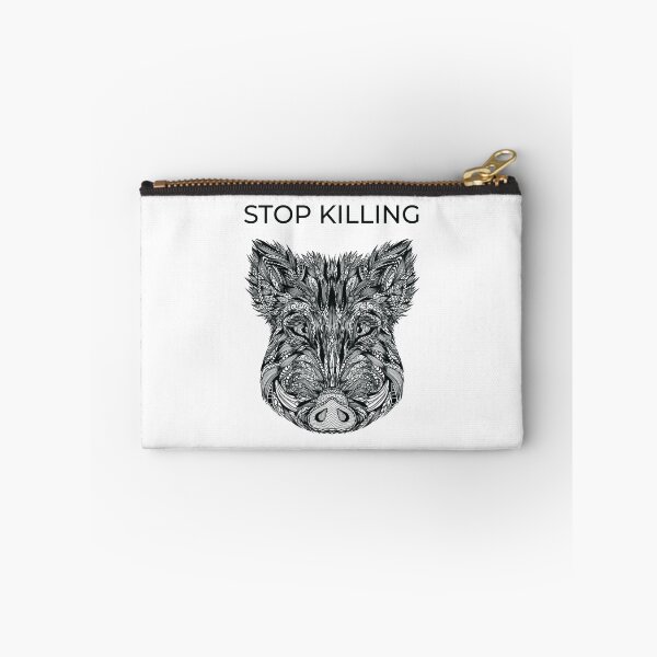 Item preview, Boar Precious Woods Creature  Wildlife Ornament black stop killing designed and sold by PolaMaku.