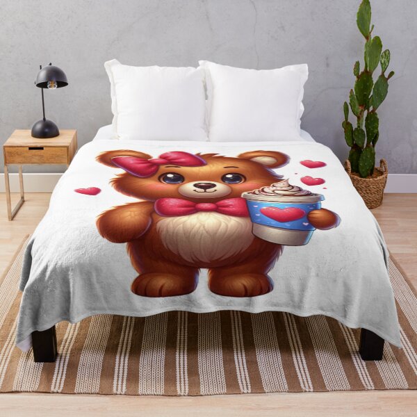 Item preview, Cute Teddy Bear With Valentine Coffee Cup designed and sold by Lulunza.