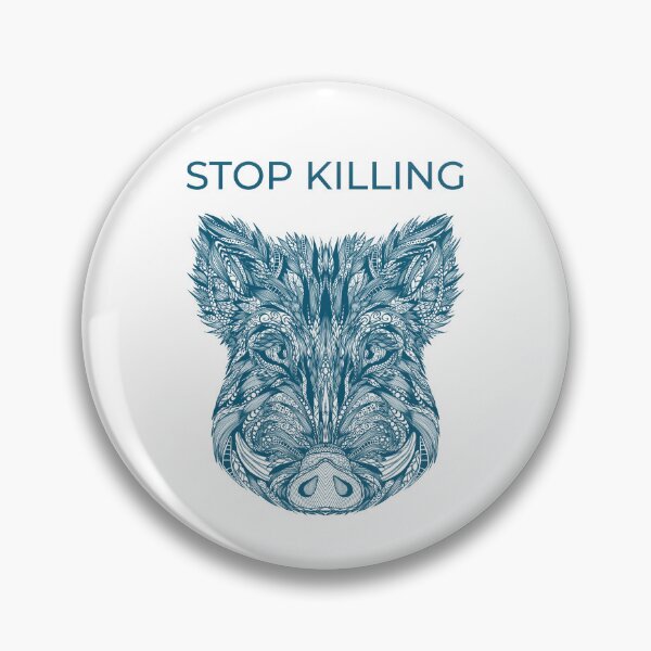 Item preview, Boar Precious Woods Creature  Wildlife Ornament turquoise stop killing designed and sold by PolaMaku.