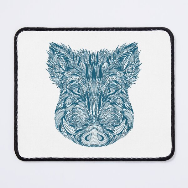 Item preview, Boar Precious Woods Creature  Wildlife Ornament turquoise stop killing designed and sold by PolaMaku.