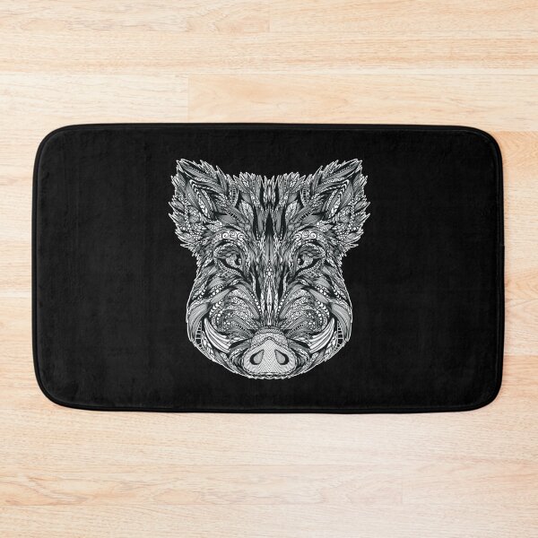 Item preview, Boar Precious Woods Creature  Wildlife Ornament white stop killing designed and sold by PolaMaku.