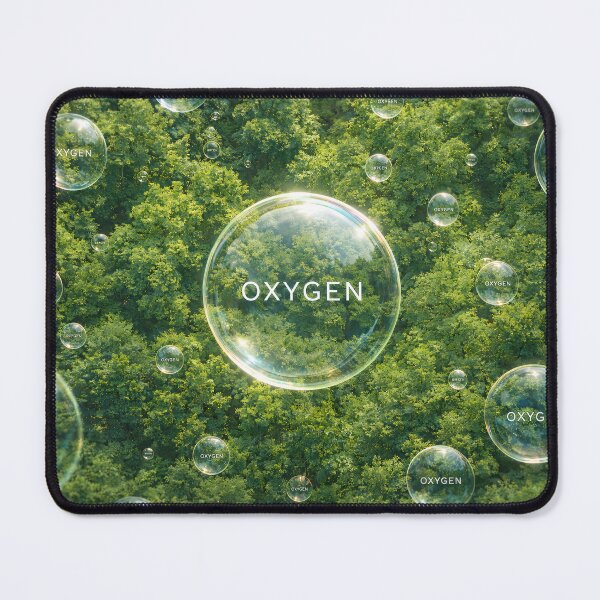 Item preview, Oxygen Bubbles Floating Above Green Forest Representing Clean Air Nature Balance Environmental Health Sustainability Life designed and sold by Mimoshi ⭐⭐⭐⭐⭐.