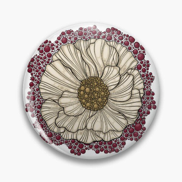 Item preview, White poppy flower red bubble designed and sold by PolaMaku.