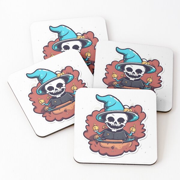 Item preview, Magical skull with wizard's hat designed and sold by CNYT Studio.