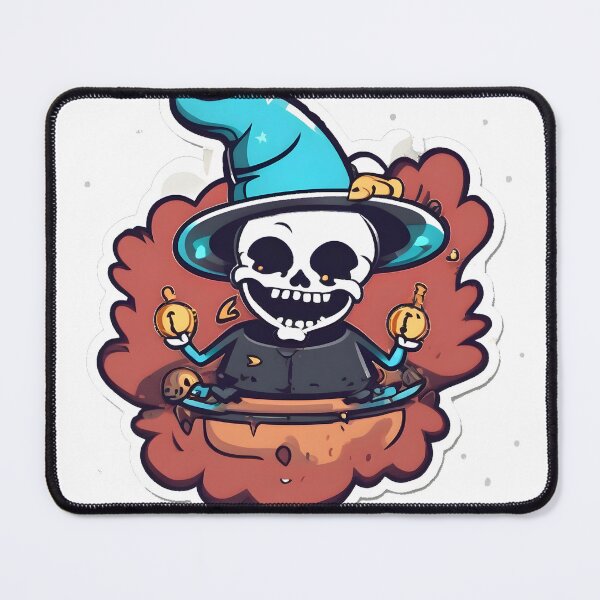 Item preview, Magical skull with wizard's hat designed and sold by CNYT Studio.