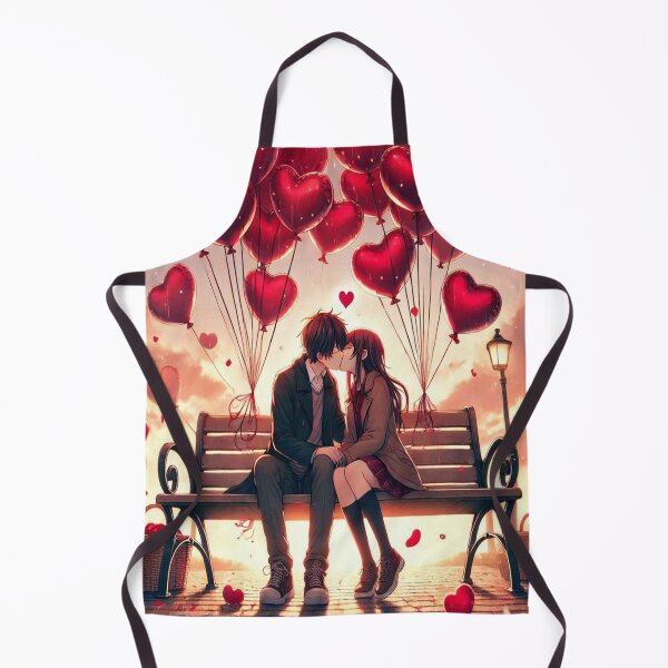 Item preview, Valentine’s Kiss in Park – Love, light & heart balloons in a scene full of tenderness and magic designed and sold by FotoworldEdel.