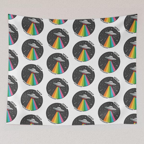 Item preview, Rainbow UFO Space Exploration Design designed and sold by MonkiFlipp.