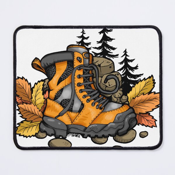 Item preview, Hiking Boot in the Wilderness Illustration designed and sold by Avara-Creative.
