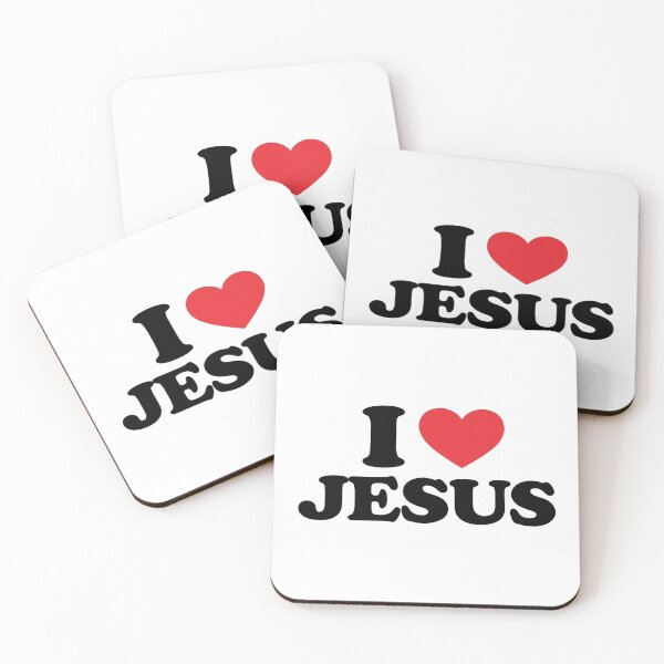 Item preview, Bold I Love Jesus Christian Design – Faith-Inspired Typography for Apparel, Stickers & Gifts designed and sold by Bright Nest Studio.