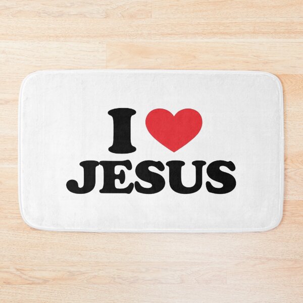 Item preview, Bold I Love Jesus Christian Design – Faith-Inspired Typography for Apparel, Stickers & Gifts designed and sold by Bright Nest Studio.