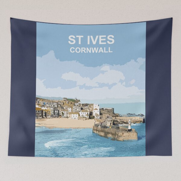 Item preview, St Ives, Cornwall. Cornish gift. Kernow fishing harbour designed and sold by BarbaraGlebska.