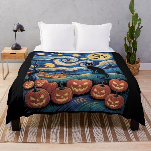 Item preview, Halloween Black Cat Night Art designed and sold by flagylART.
