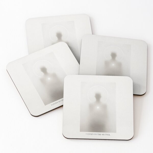 Item preview, I Listen to the Silence Ethereal Zen Meditation Silhouette Art designed and sold by SplashTastic.