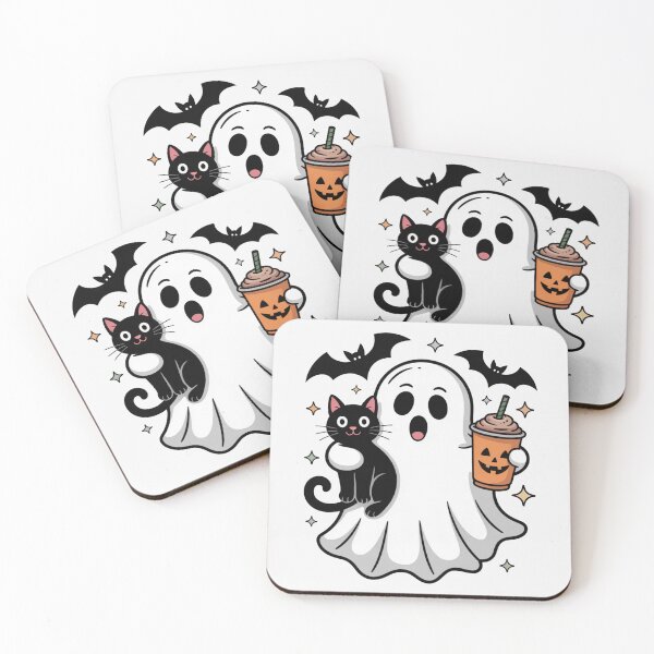 Item preview, Cute Halloween Ghost and Cat designed and sold by flagylART.