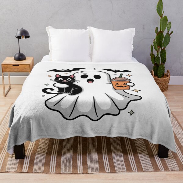 Item preview, Cute Halloween Ghost and Cat designed and sold by flagylART.