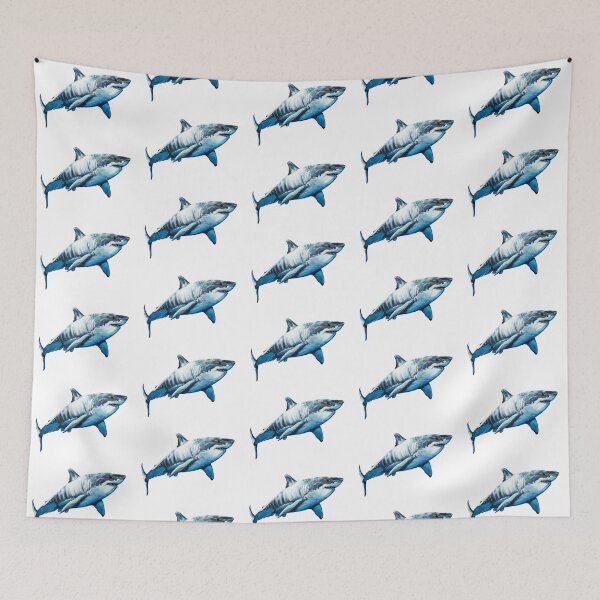 Item preview, Great White Shark (Borderless) designed and sold by alandodrawing.