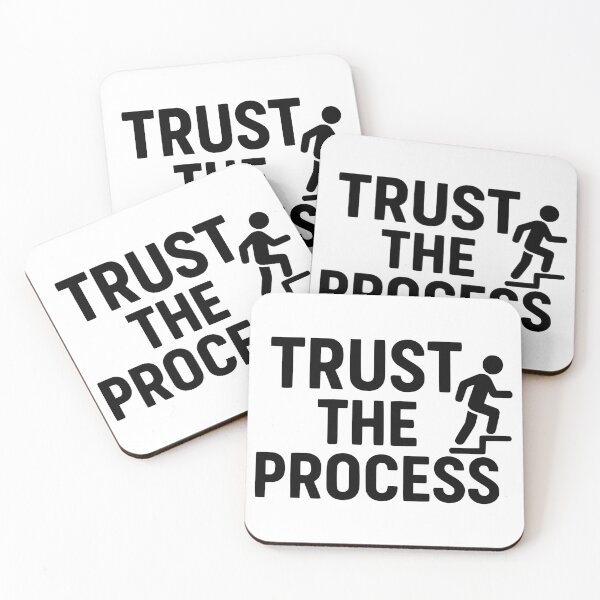 Item preview, Trust the Process – Motivational Minimalist Design designed and sold by FunFitLife Studio.