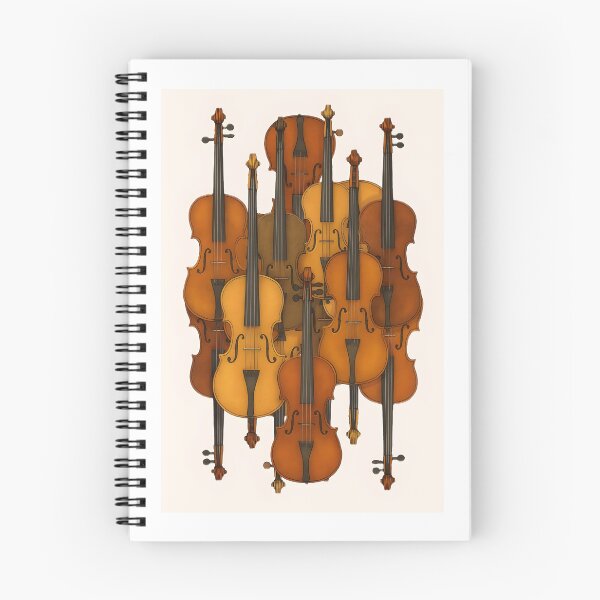 Item preview, Violins Art, Warm Amber Color Decor Classical Music Artwork designed and sold by Neonyx2020.