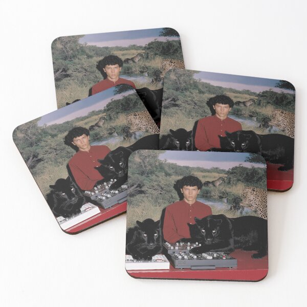 Item preview, Young Man with Two Black Panthers at 80s Mixer designed and sold by Funnyboy88.