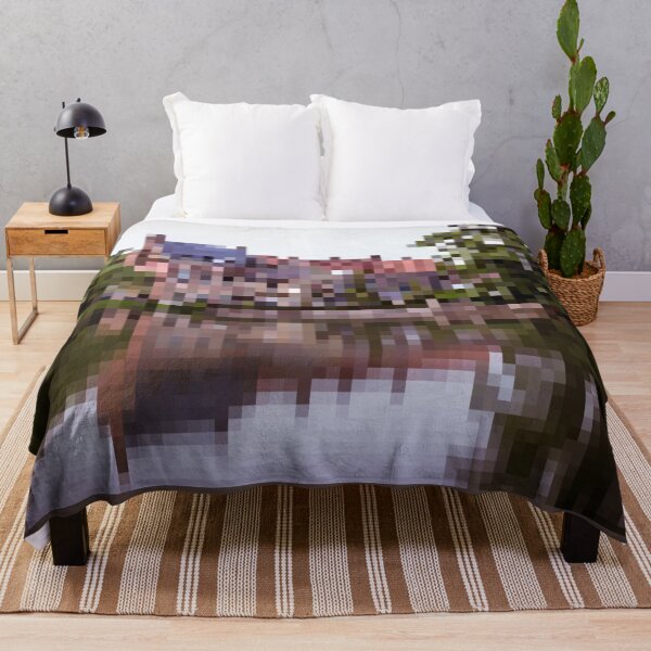 Item preview, Pixelated Bruges Lake Scene designed and sold by Potato Quality Prints.