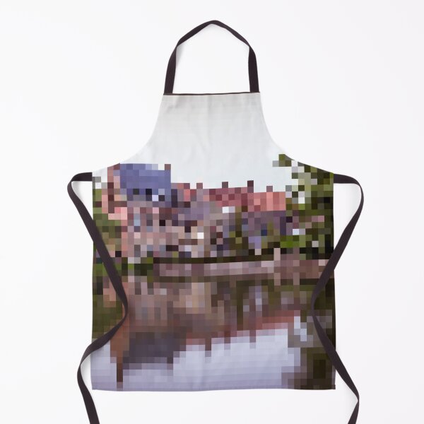 Item preview, Pixelated Bruges Lake Scene designed and sold by Potato Quality Prints.