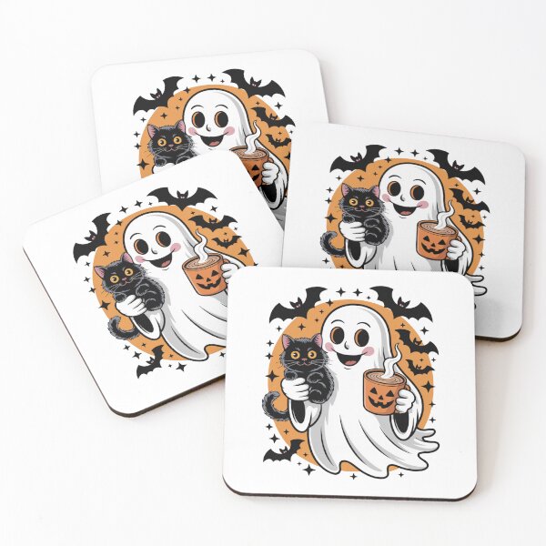 Item preview, Cute Halloween Ghost and Cat designed and sold by flagylART.