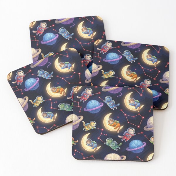 Item preview, Astro Cats and Cosmic Yarn Pattern designed and sold by SavinMercantile.
