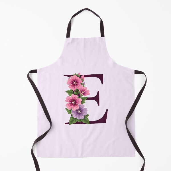 Item preview, Letter "E" in mallow flowers designed and sold by PrintLabStudio.