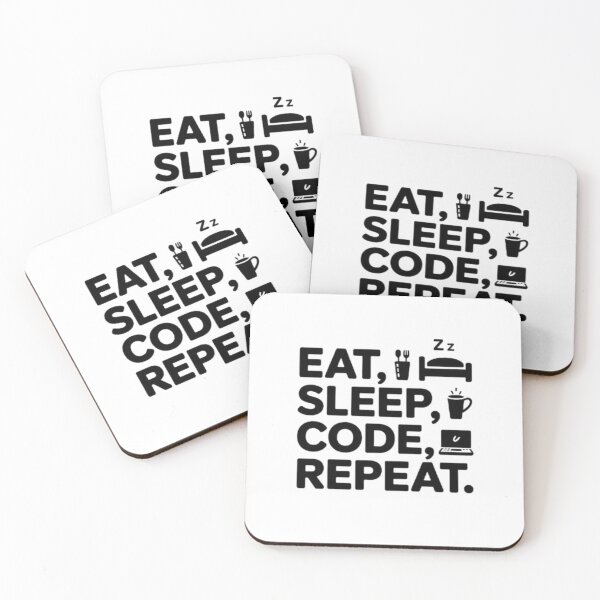 Item preview, Eat Sleep Code Quote designed and sold by SnickerStation.