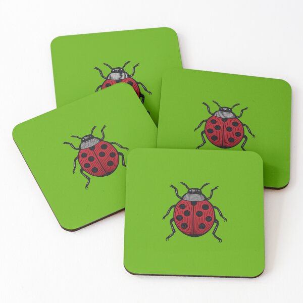 Item preview, Ladybug, woodcut-style designed and sold by S-M-P-A.