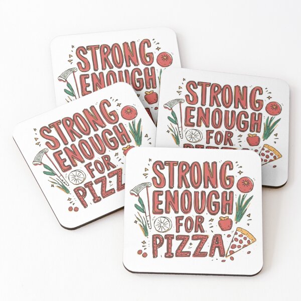 Item preview, Strong Enough for Pizza – Funny Gym & Cheat Day T-Shirt designed and sold by rsuniquestyle.
