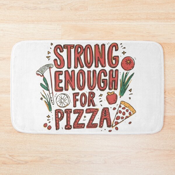 Item preview, Strong Enough for Pizza – Funny Gym & Cheat Day T-Shirt designed and sold by rsuniquestyle.