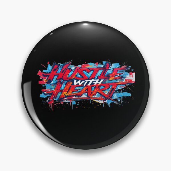 Item preview, Bold Graffiti Motivation Art – Hustle With Heart Quote for Entrepreneurs, Creators & Dreamers designed and sold by Bright Nest Studio.