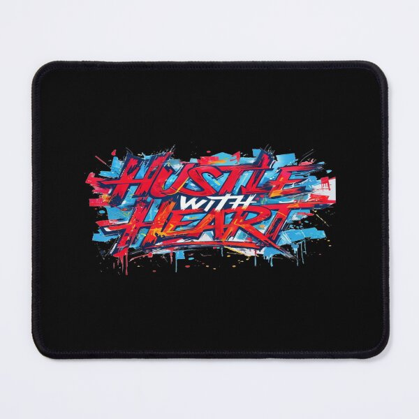 Item preview, Bold Graffiti Motivation Art – Hustle With Heart Quote for Entrepreneurs, Creators & Dreamers designed and sold by Bright Nest Studio.