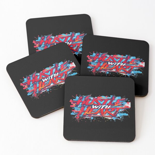 Item preview, Bold Graffiti Motivation Art – Hustle With Heart Quote for Entrepreneurs, Creators & Dreamers designed and sold by Bright Nest Studio.