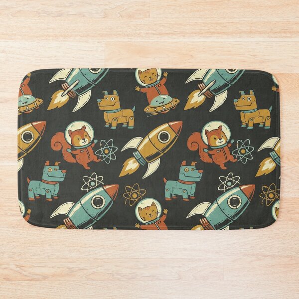 Item preview, Retro Robot Romp Space Pattern designed and sold by SavinMercantile.