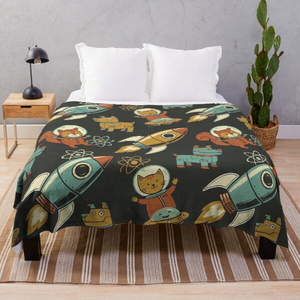 Item preview, Retro Robot Romp Space Pattern designed and sold by SavinMercantile.