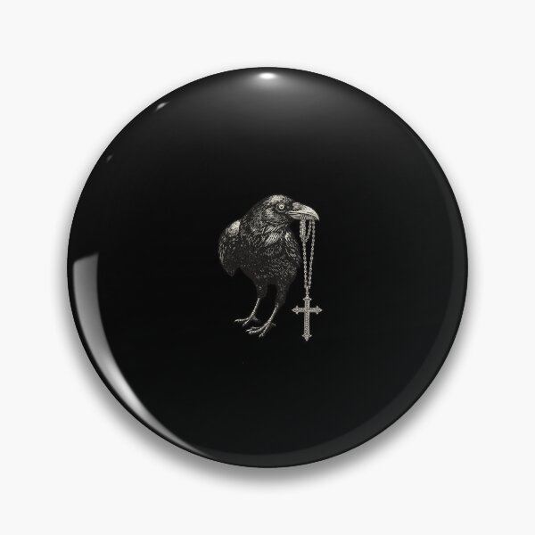 Item preview, Gothic Raven Holding Celtic Cross - Vintage Dark Academia Crow Graphic designed and sold by  MOHAMED.