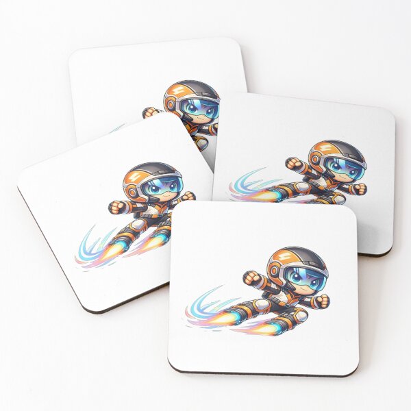 Item preview, Jetpack Racer – Cute Futuristic Helmet Cartoon Flyer designed and sold by the-dovlat.