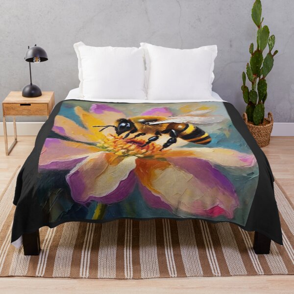 Item preview, "Graceful Queen Bee Alights on a Blossom" designed and sold by Artisticanvas.