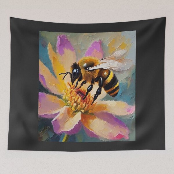 Item preview,  "Graceful Queen Bee Alights on a Blossom"   designed and sold by Artisticanvas.